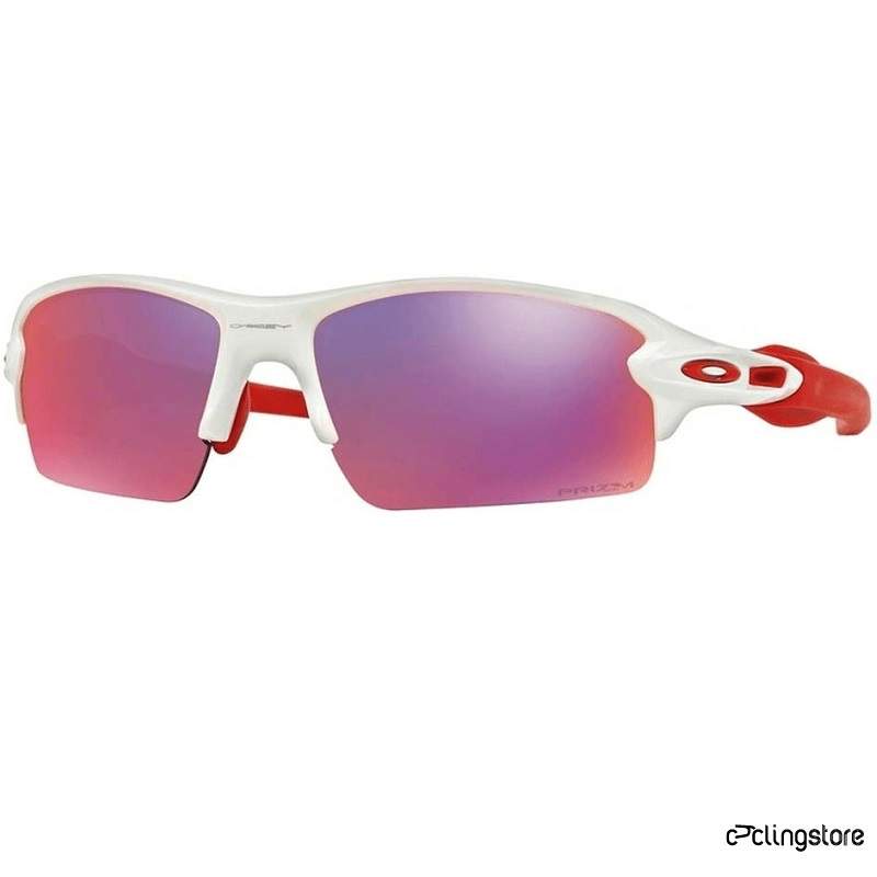 LUNETTE OAKLEY FLAK 2.0 PRIZM ROAD BLAND BRILLANT